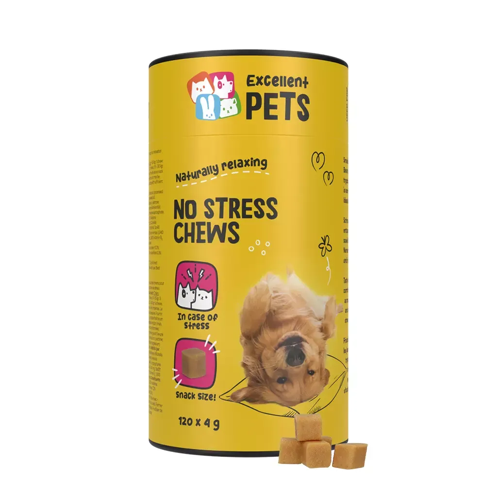 Excellent Pets No Stress Soft Chews – 120 Treats – Entspannung bei Stresssituationen