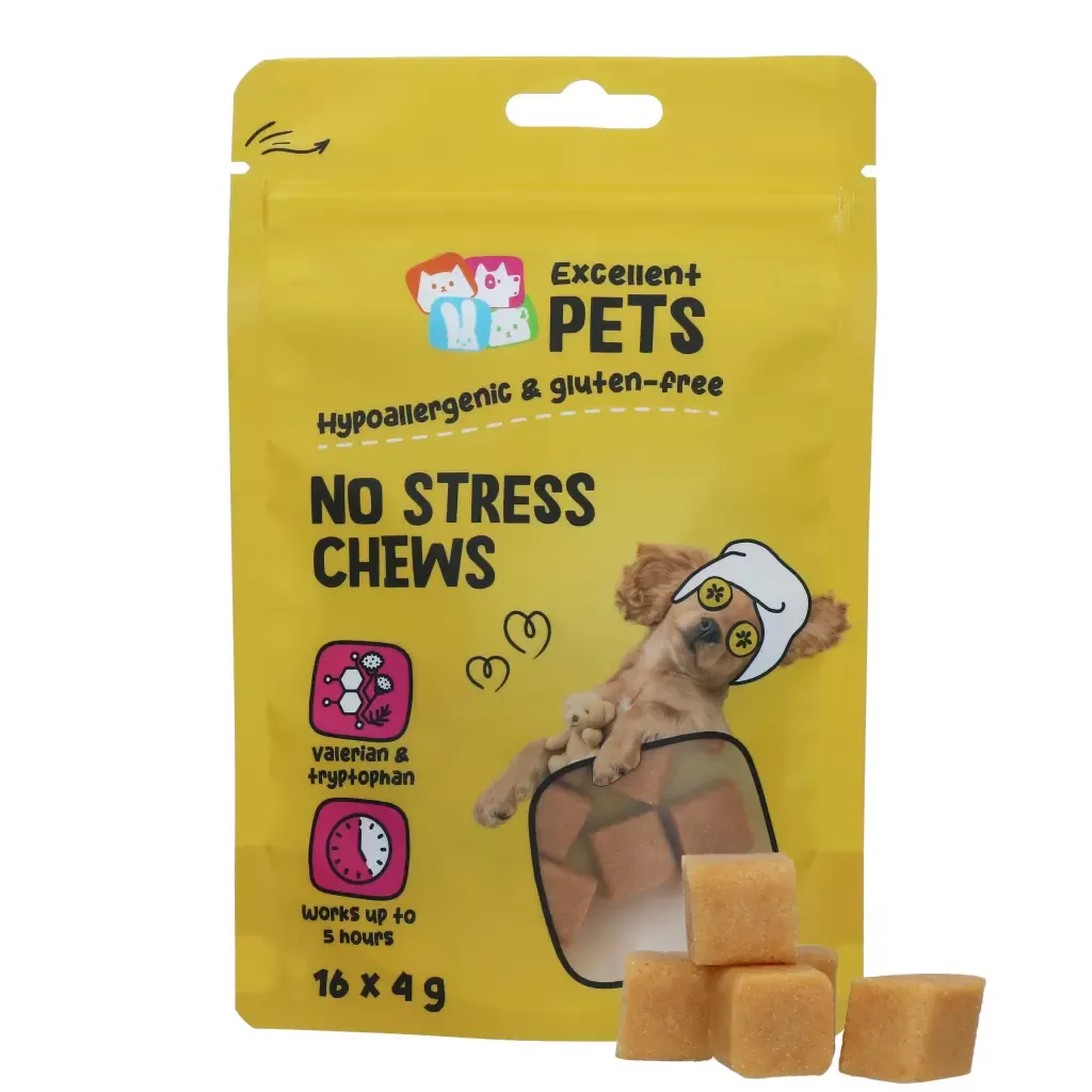 Excellent Pets No Stress Soft Chews – 16 x 4 g – Entspannung bei Stresssituationen