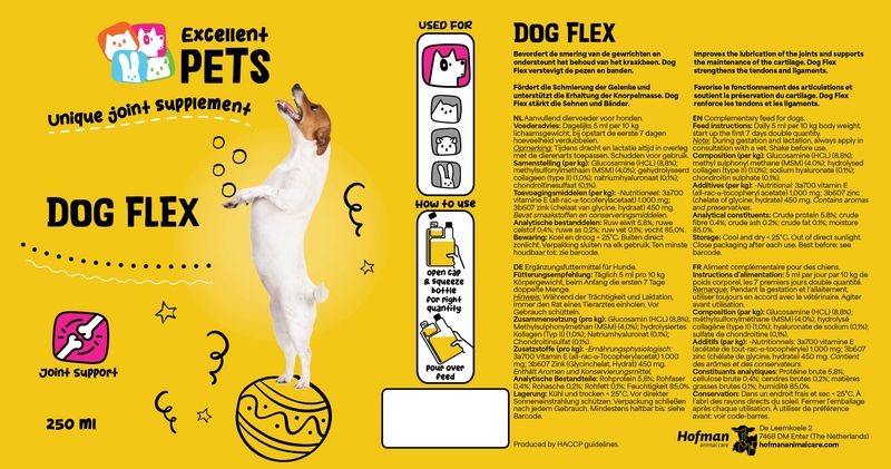 Excellent Pets Dog Flex – 250 ml – Gelenke, Knorpel, Sehnen, Bänder