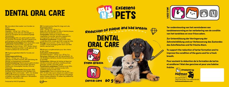 Excellent Pets Dental Oral Care – 60 g – Zahnstein & Mundgeruch