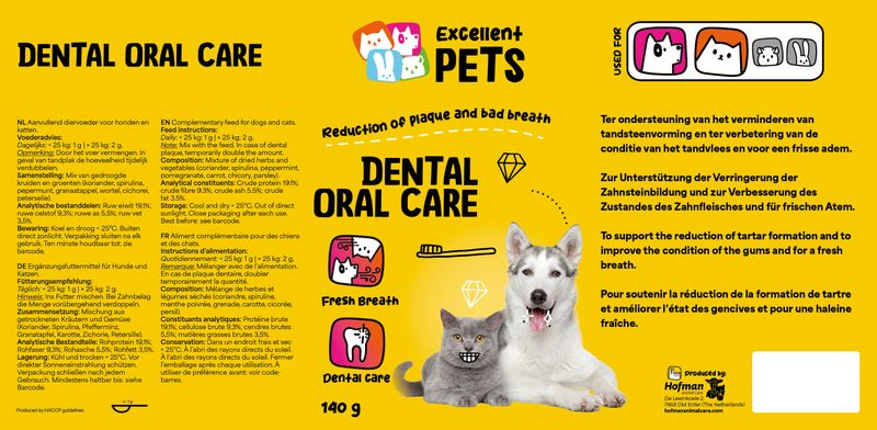 Excellent Pets Dental Oral Care – 140 g – Zahnstein & Mundgeruch