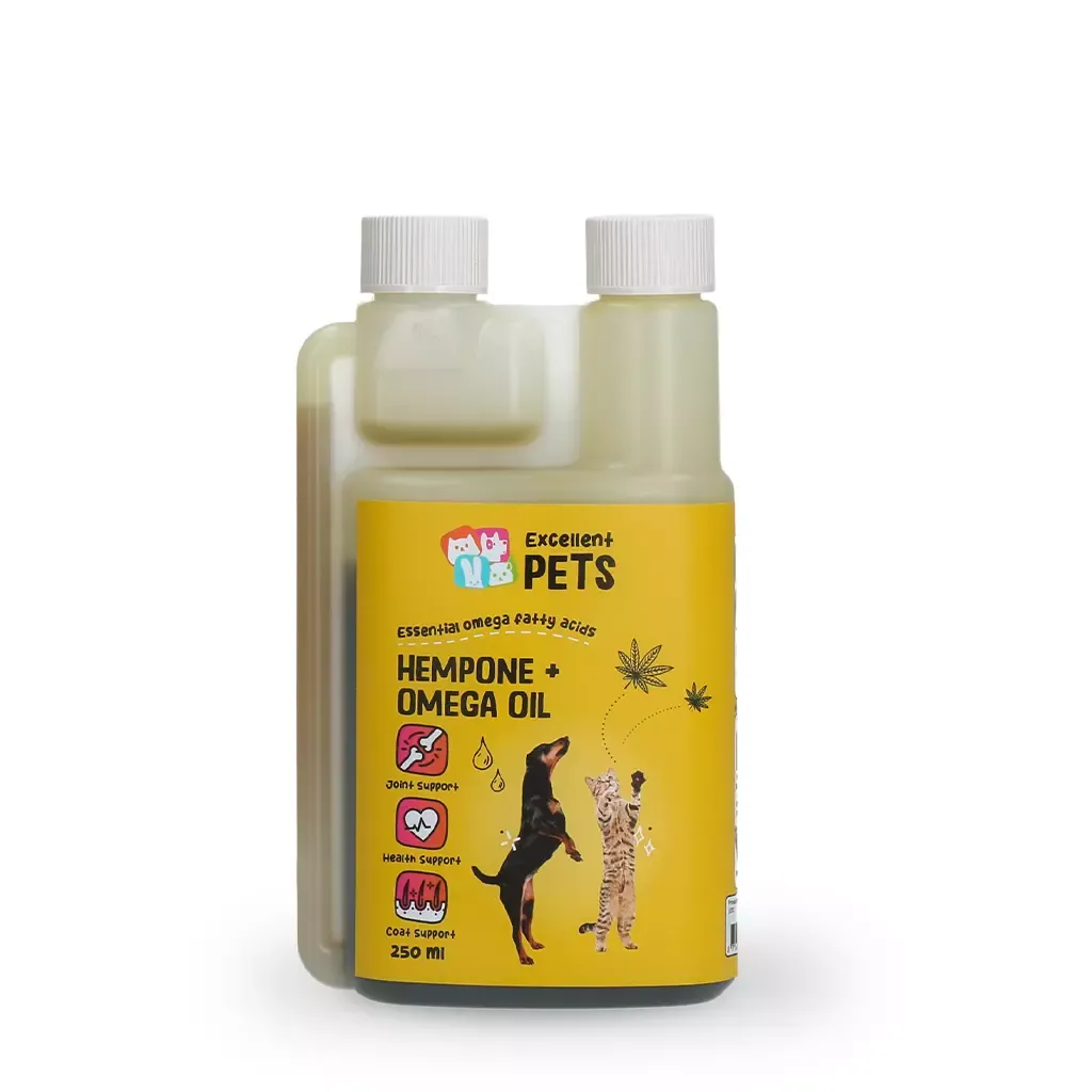 Excellent Pets HempOne + Omega Oil – 250 ml – Gelenke, Darmfunktion, Fell