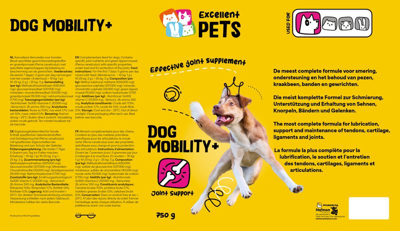 Excellent Pets Dog Mobility+ – 750 g – Gelenke, Sehnen, Knorpel, Bänder