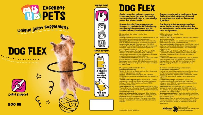 Excellent Pets Dog Flex – 500 ml – Gelenke, Knorpel, Sehnen, Bänder