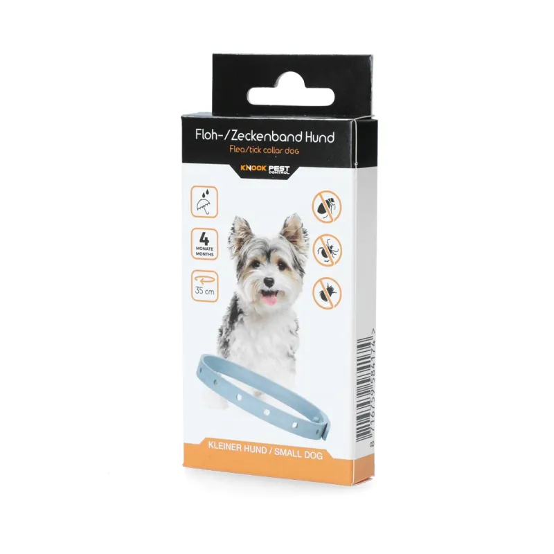 Knock Pest Floh/Zeckenhalsband Hund – 33 cm – Ungiftig &amp; Regenfest