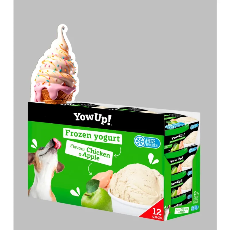 YowUp! Frozen Yoghurt Chicken & Apple 110g – Laktosefrei – Hunde & Katzen– Joghurt für Hunde & Katzen
