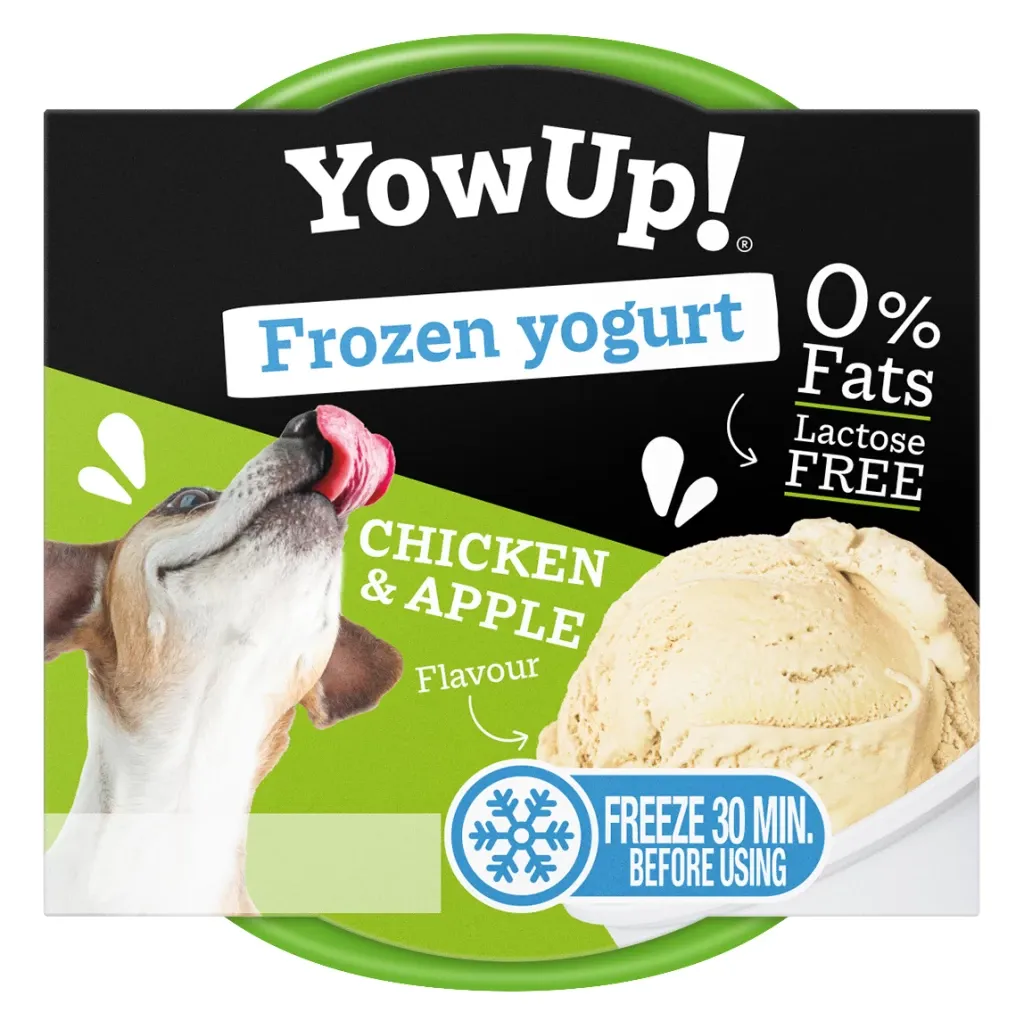 YowUp! Frozen Yoghurt Chicken &amp; Apple 110g – Laktosefrei – Hunde &amp; Katzen– Joghurt für Hunde &amp; Katzen