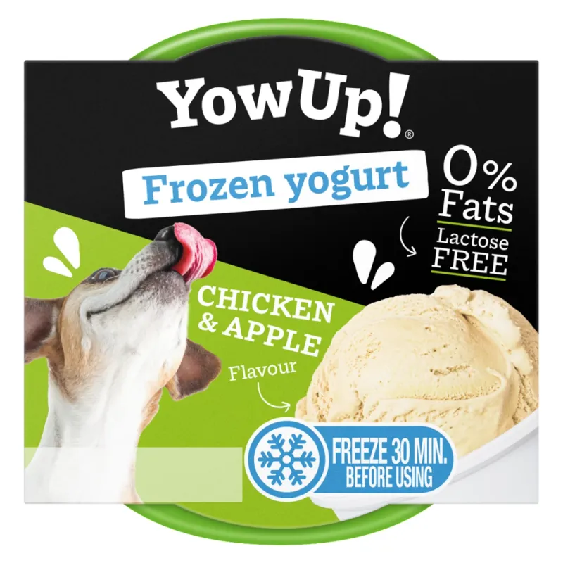YowUp! Frozen Yoghurt Chicken &amp; Apple 110g – Laktosefrei – Hunde &amp; Katzen– Joghurt für Hunde &amp; Katzen