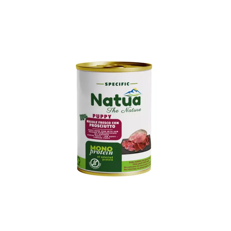 Natua Specific Mono Protein Hundefutter Schinken (Welpenfutter) – 400g - Getreidefrei