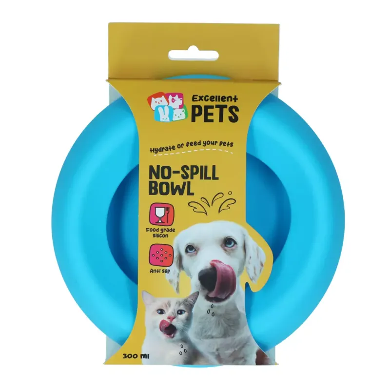 Excellent Pets No-Spill Bowl – 300ml Blau S – Futternapf &amp; Trinknapf