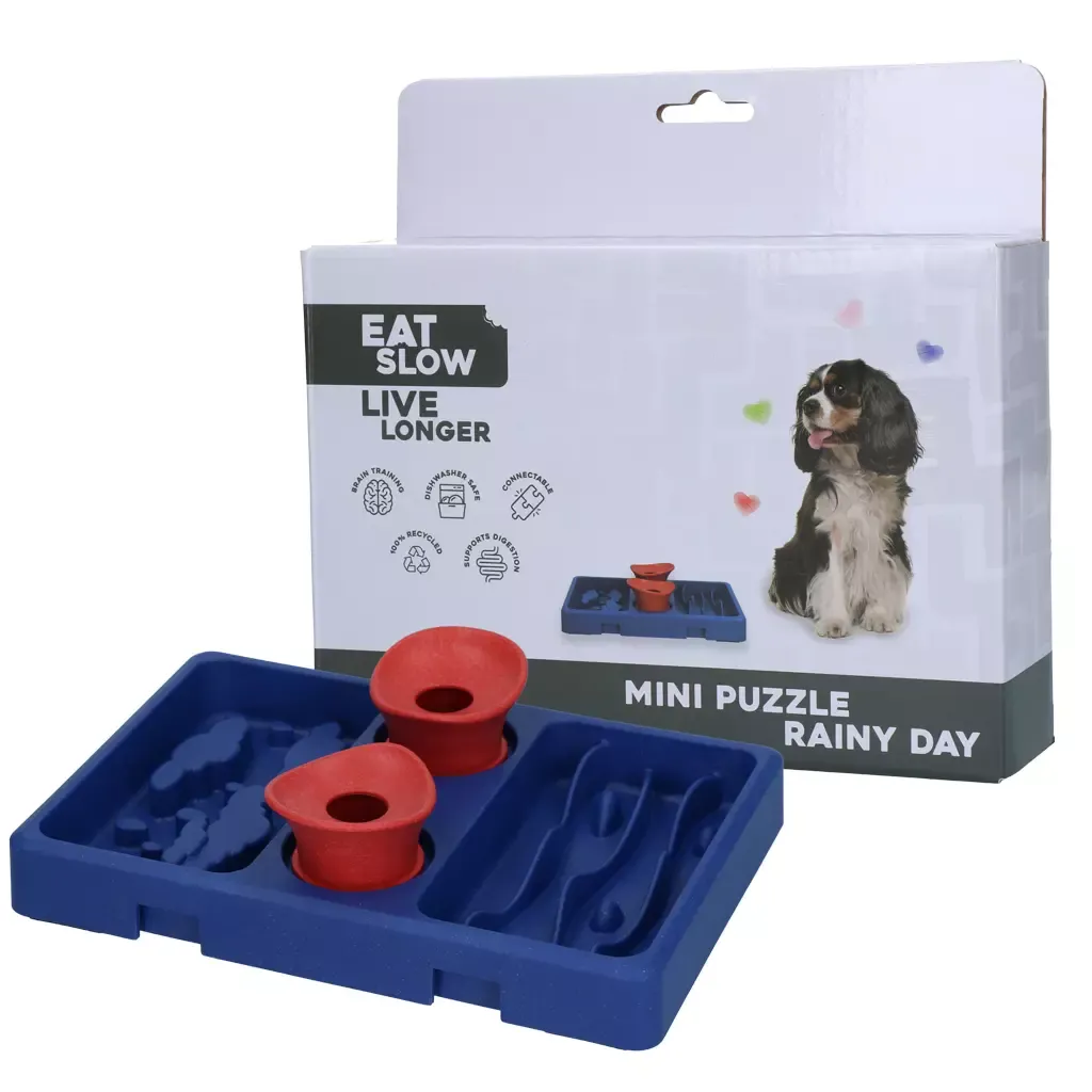 Eat Slow Live Longer Mini Puzzle Rainy Day – Futterpuzzle – Klein