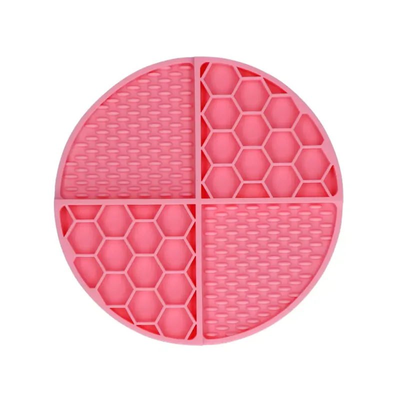 Eat Slow Live Longer Lick Mat Dimensions Circle Rosa – Leckmatte – 2 Muster