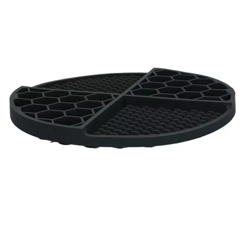 Eat Slow Live Longer Lick Mat Dimensions Circle Grau – Leckmatte – 2 Muster