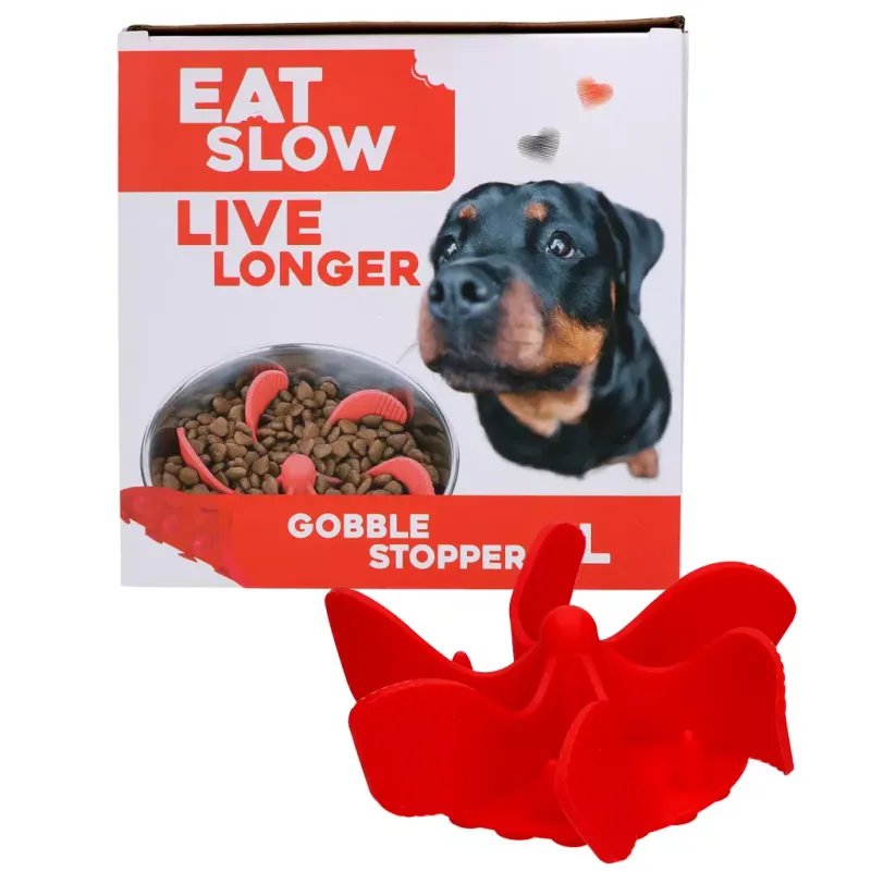 Eat Slow Live Longer Gobble Stopper Rot L – Anti-Schling Einsatz – Praktisch