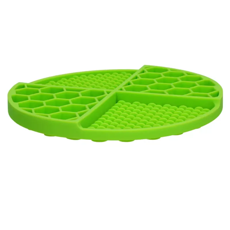 Eat Slow Live Longer Lick Mat Dimensions Circle Grün – Leckmatte – 2 Muster