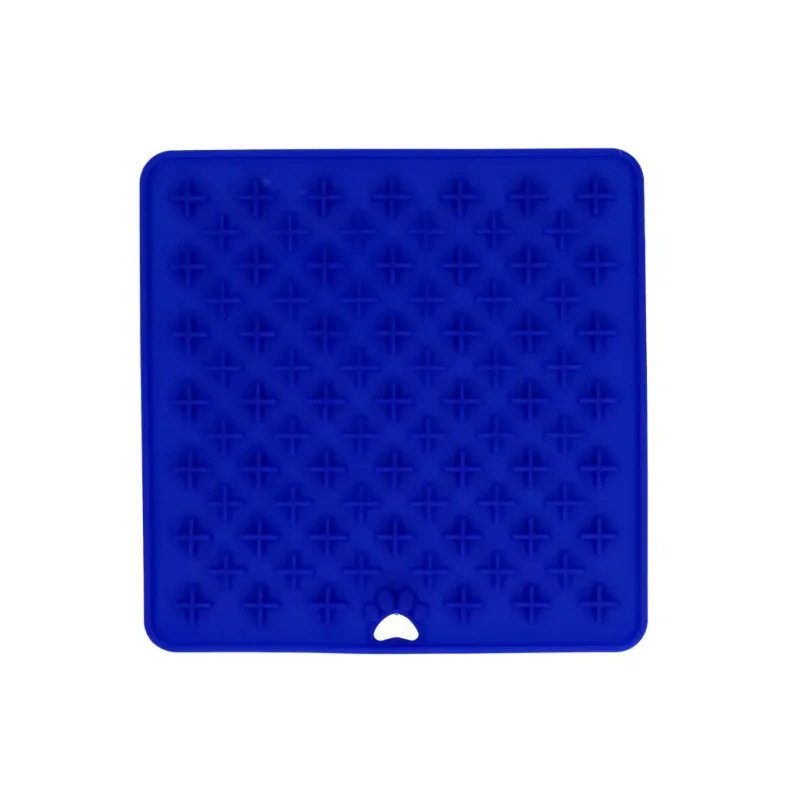 Eat Slow Live Longer Lick Mat Cross Blau – Leckmatte – Herausfordernd
