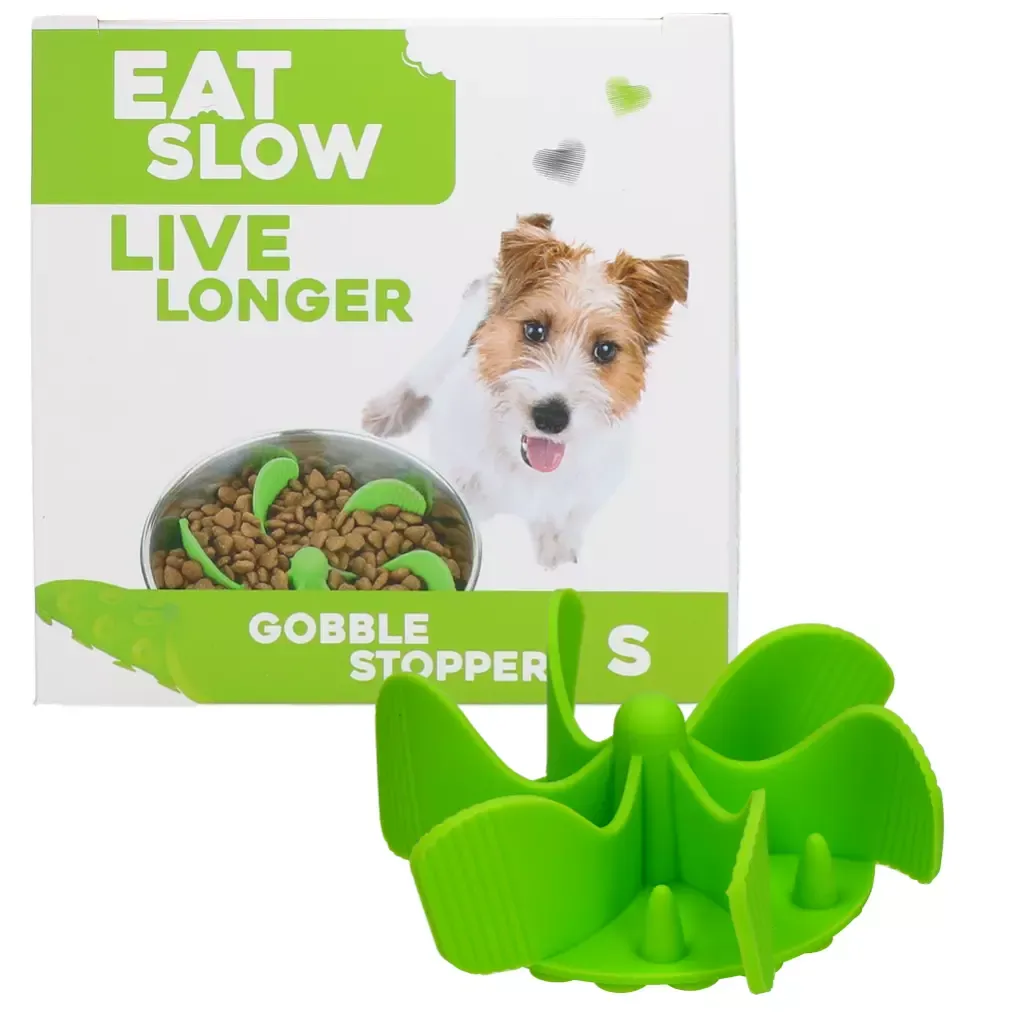 Eat Slow Live Longer Gobble Stopper Grün S – Anti-Schling Einsatz – Praktisch