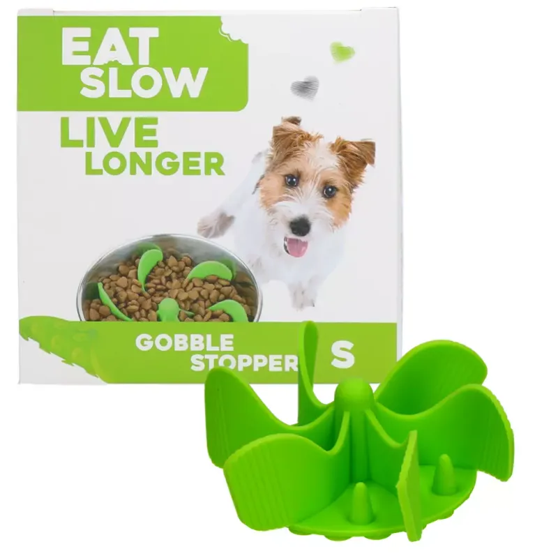 Eat Slow Live Longer Gobble Stopper Grün S – Anti-Schling Einsatz – Praktisch