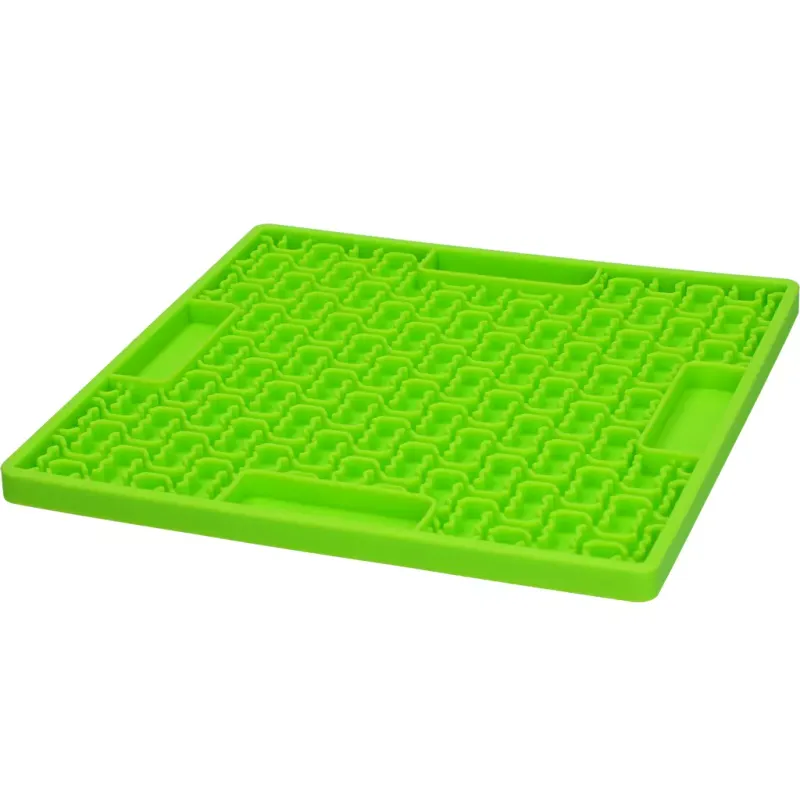 Eat Slow Live Longer Lick Mat Bones Grün – Leckmatte – Herausfordernd