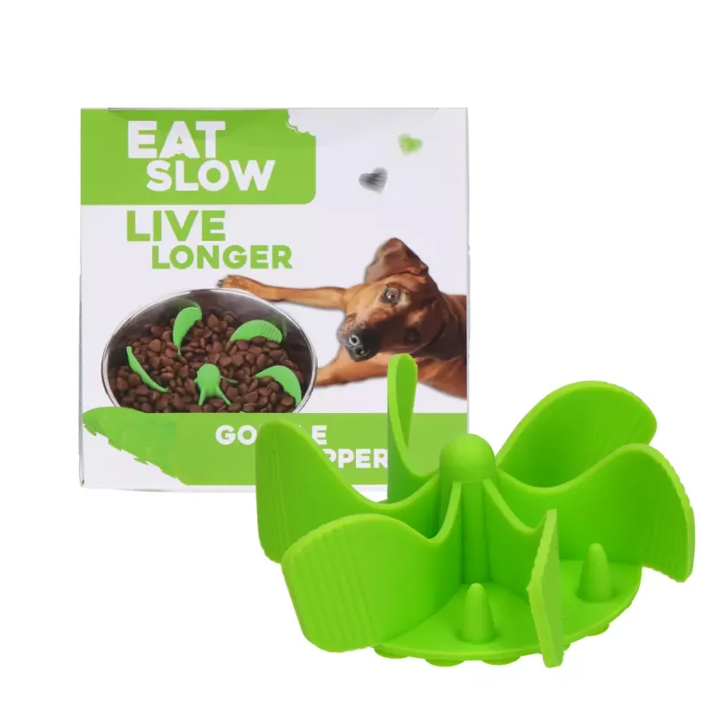 Eat Slow Live Longer Gobble Stopper Grün M – Anti-Schling Einsatz – Praktisch