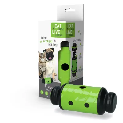 Eat Slow Live Longer Feed &amp; Treat Roller Grün S – Futterrolle – Aktivität