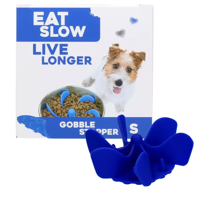 Eat Slow Live Longer Gobble Stopper Blau S – Anti-Schling Einsatz – Praktisch