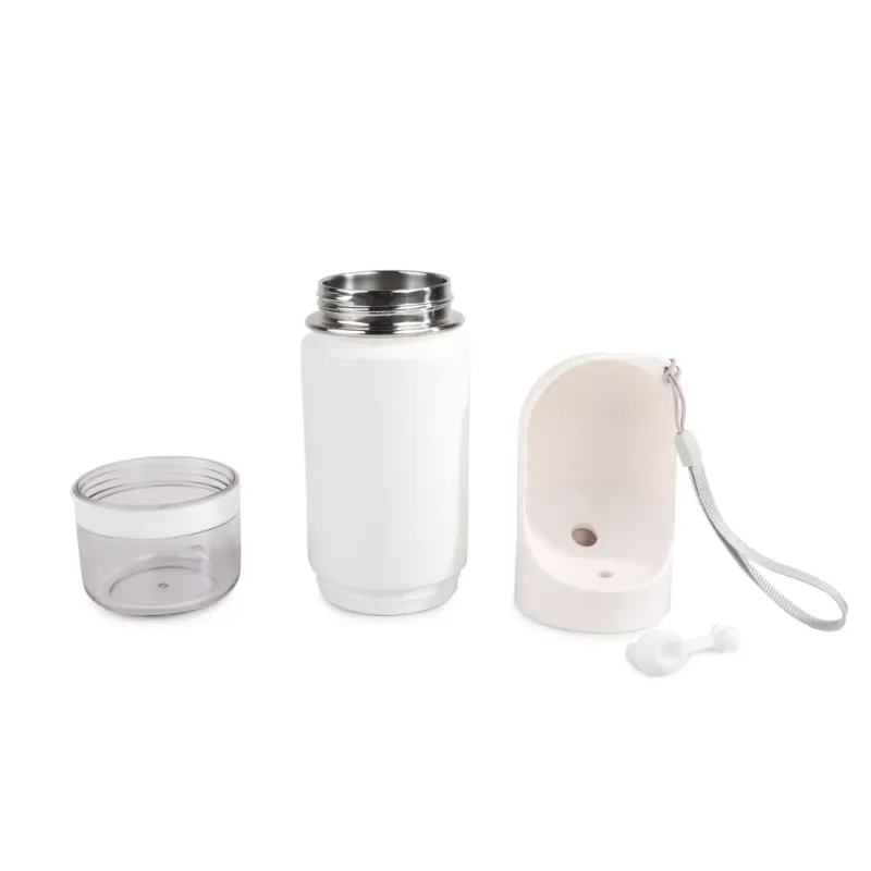 AFP 2 In 1 Stainless Drinking Bottle – Trinkflasche &amp; Snackbehälter – Hund