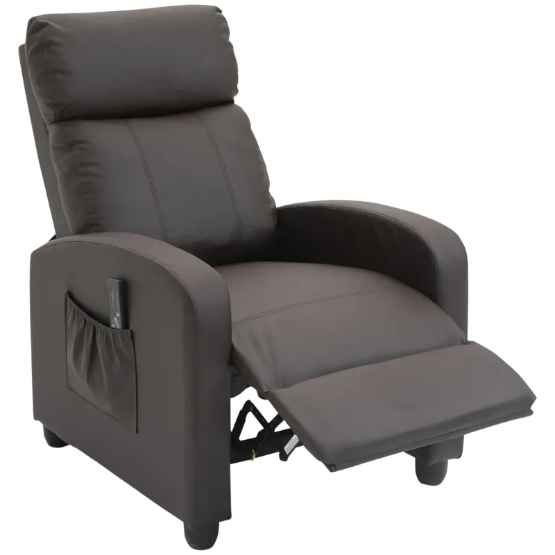 Relaxsessel Braun | Vibrationsmassage, 2 Punkte, 150° Liege, optional Montageservice