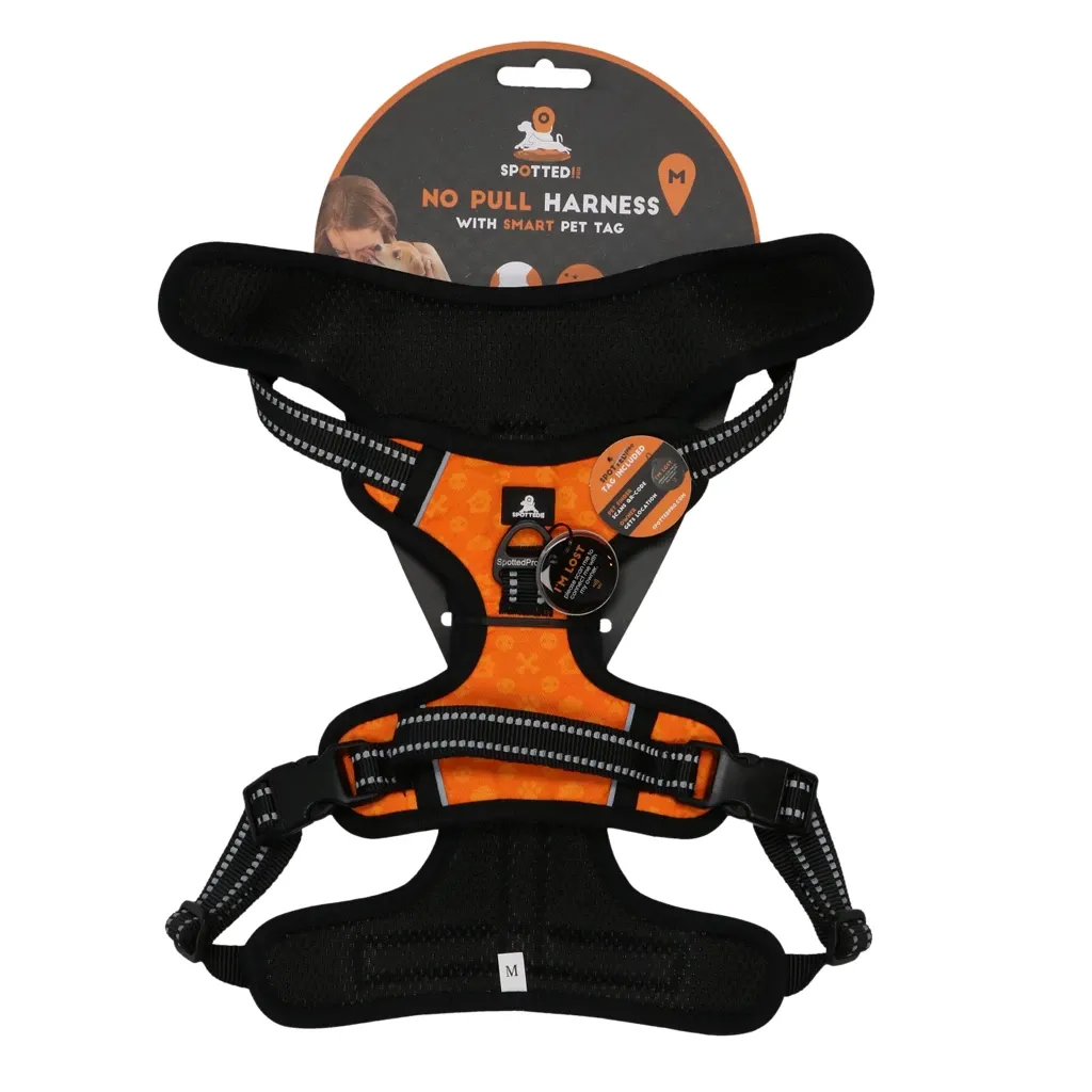 Spotted! Pro No Pull Harnas Orange M – Hundegeschirr – Anti-Zug