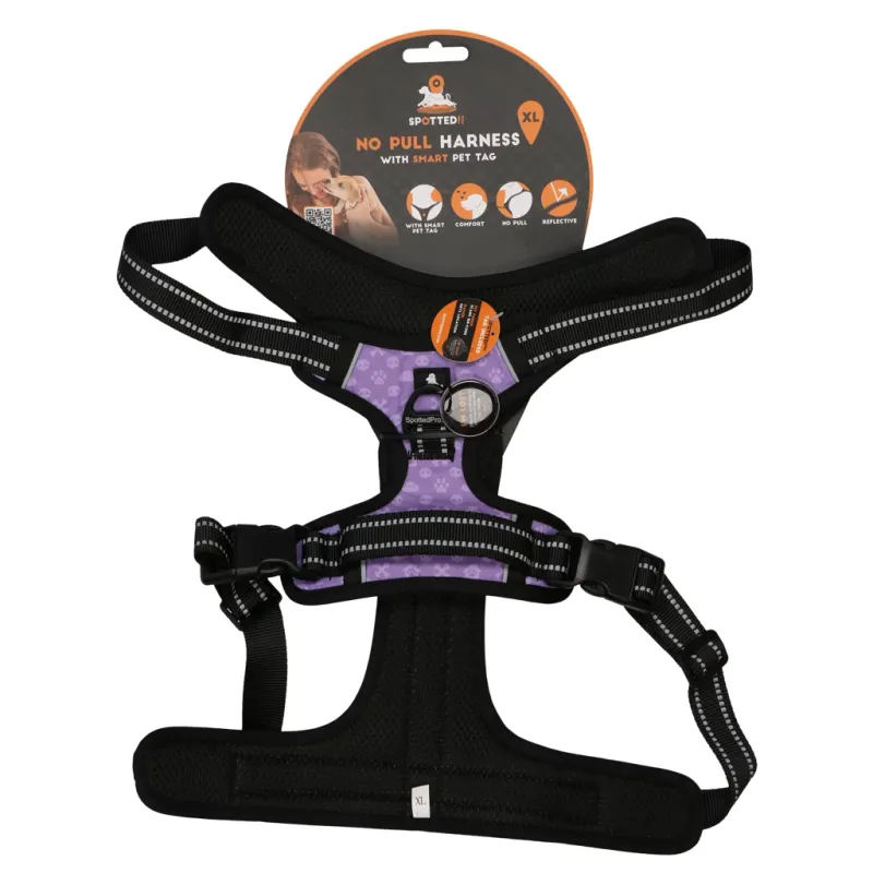 Spotted! Pro No Pull Harnas Lila XL – Hundegeschirr – Anti-Zieh