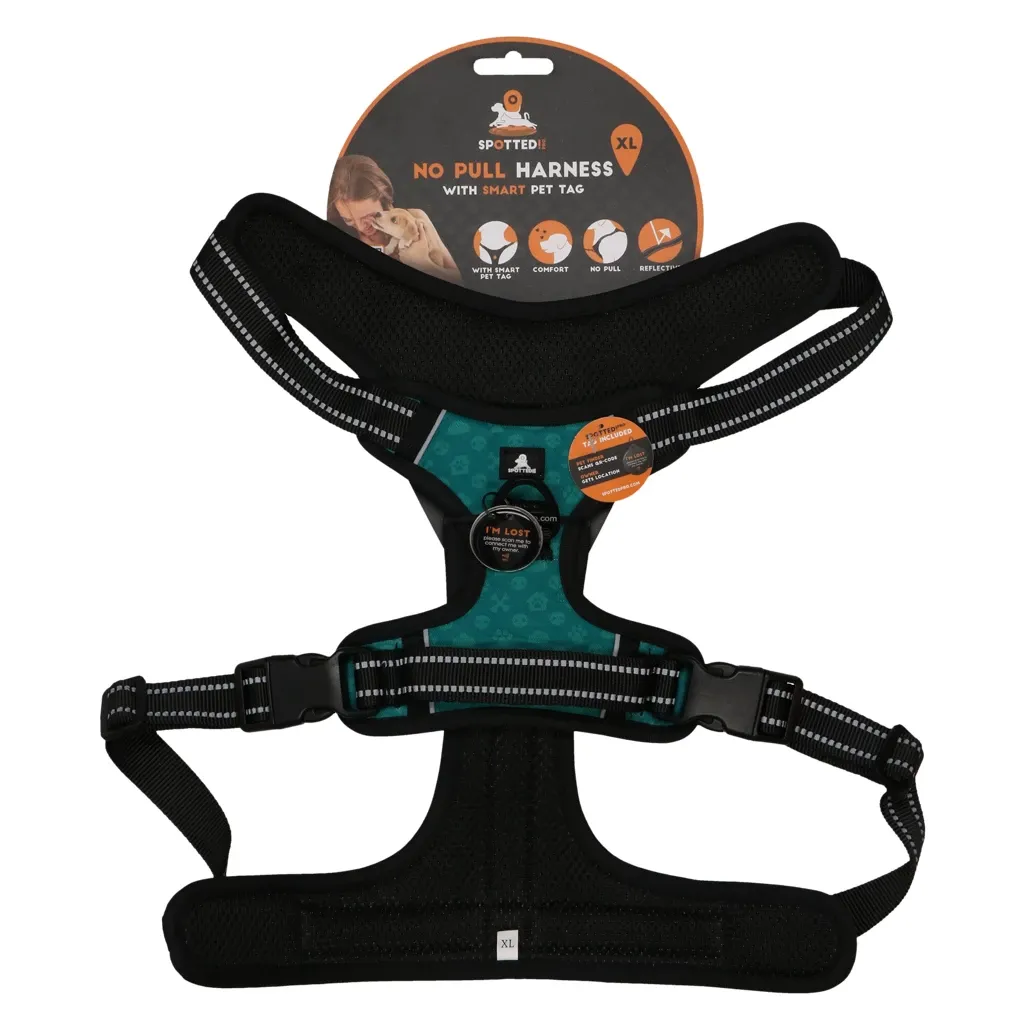 Spotted! Pro No Pull Harnas Grün XL – Hundegeschirr – Anti-Zug