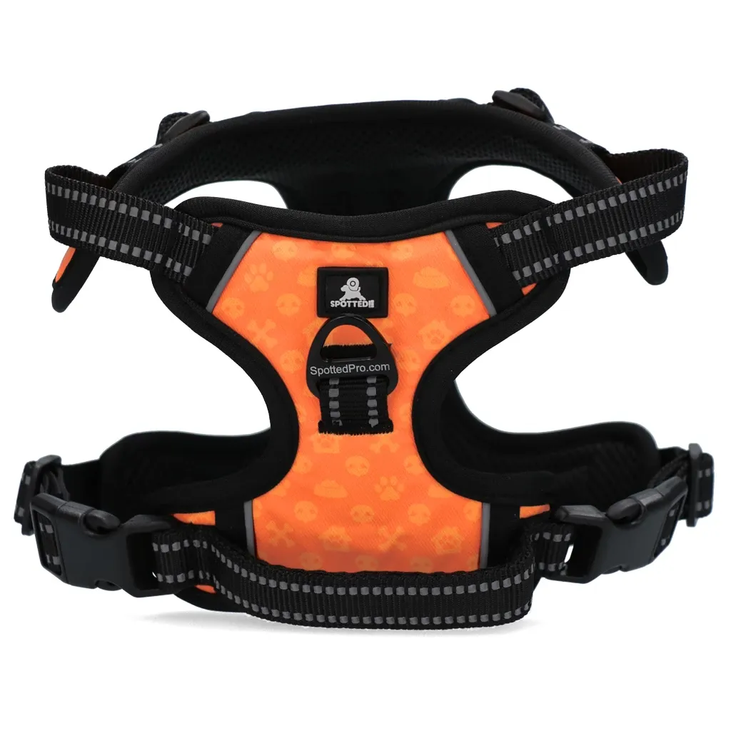 Spotted! Pro No Pull Harnas Orange XXS – Hundegeschirr – Anti-Zug