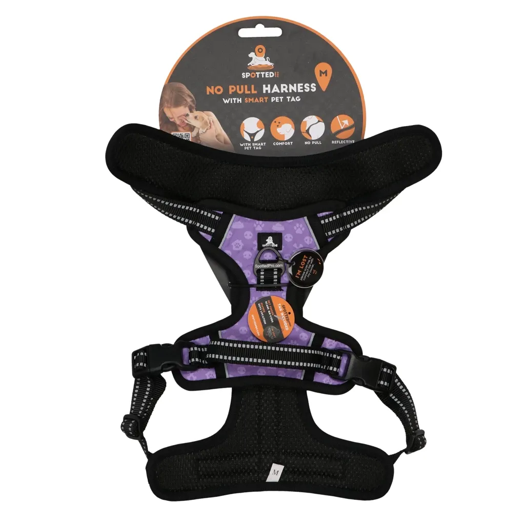 Spotted! Pro No Pull Harnas Lila M – Hundegeschirr – Anti-Zug
