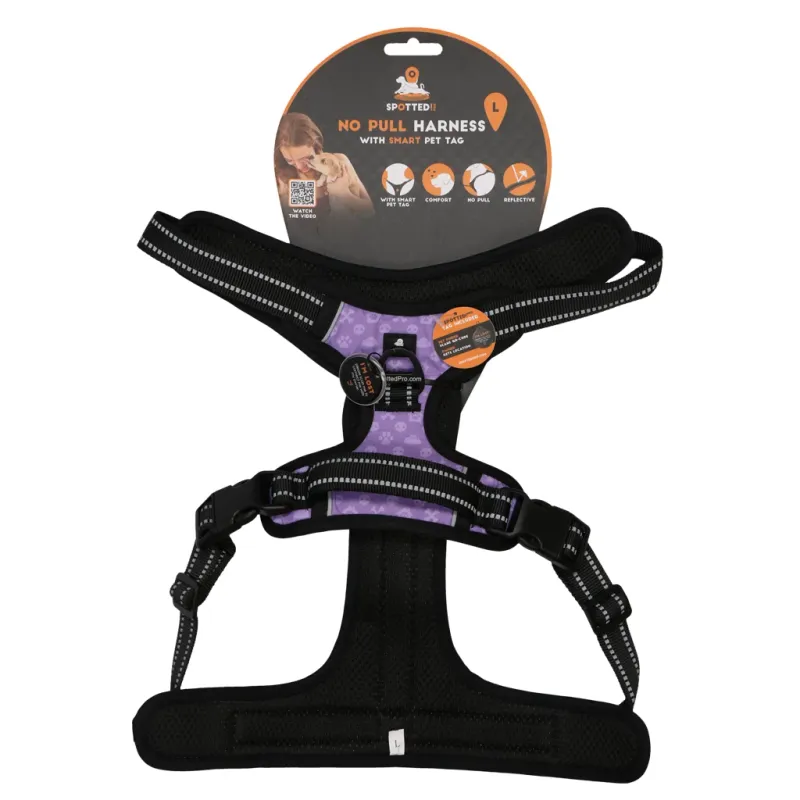 Spotted! Pro No Pull Harnas Lila L – Hundegeschirr – Anti-Zug