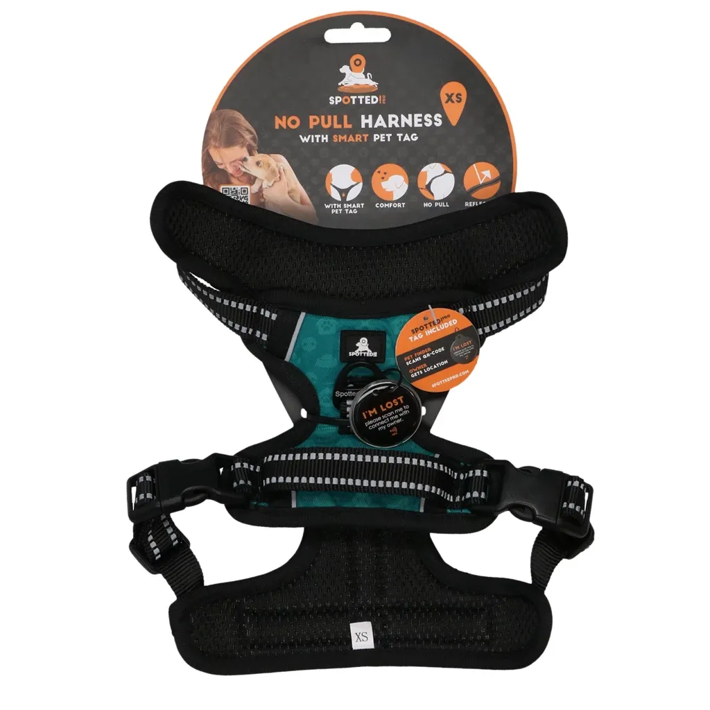 Spotted! Pro No Pull Harnas Grün XS – Hundegeschirr – Anti-Zug
