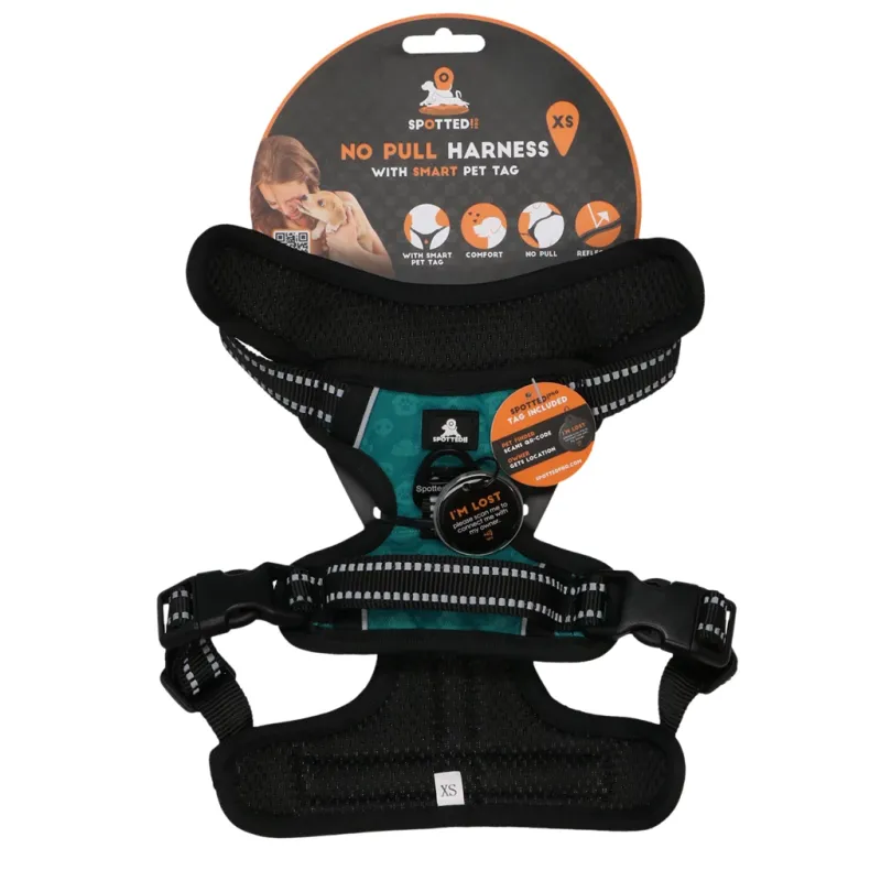 Spotted! Pro No Pull Harnas Grün XS – Hundegeschirr – Anti-Zug