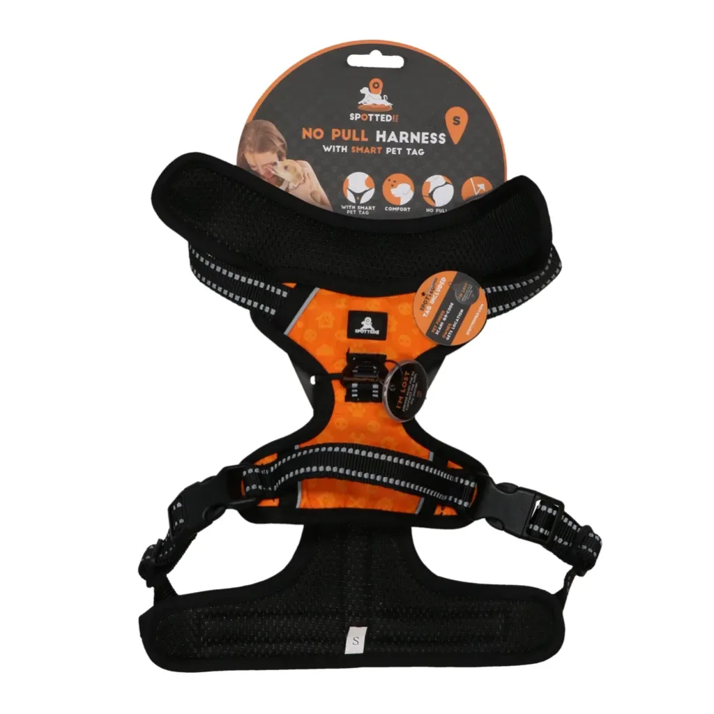 Spotted! Pro No Pull Harnas Orange S – Hundegeschirr – Anti-Zug
