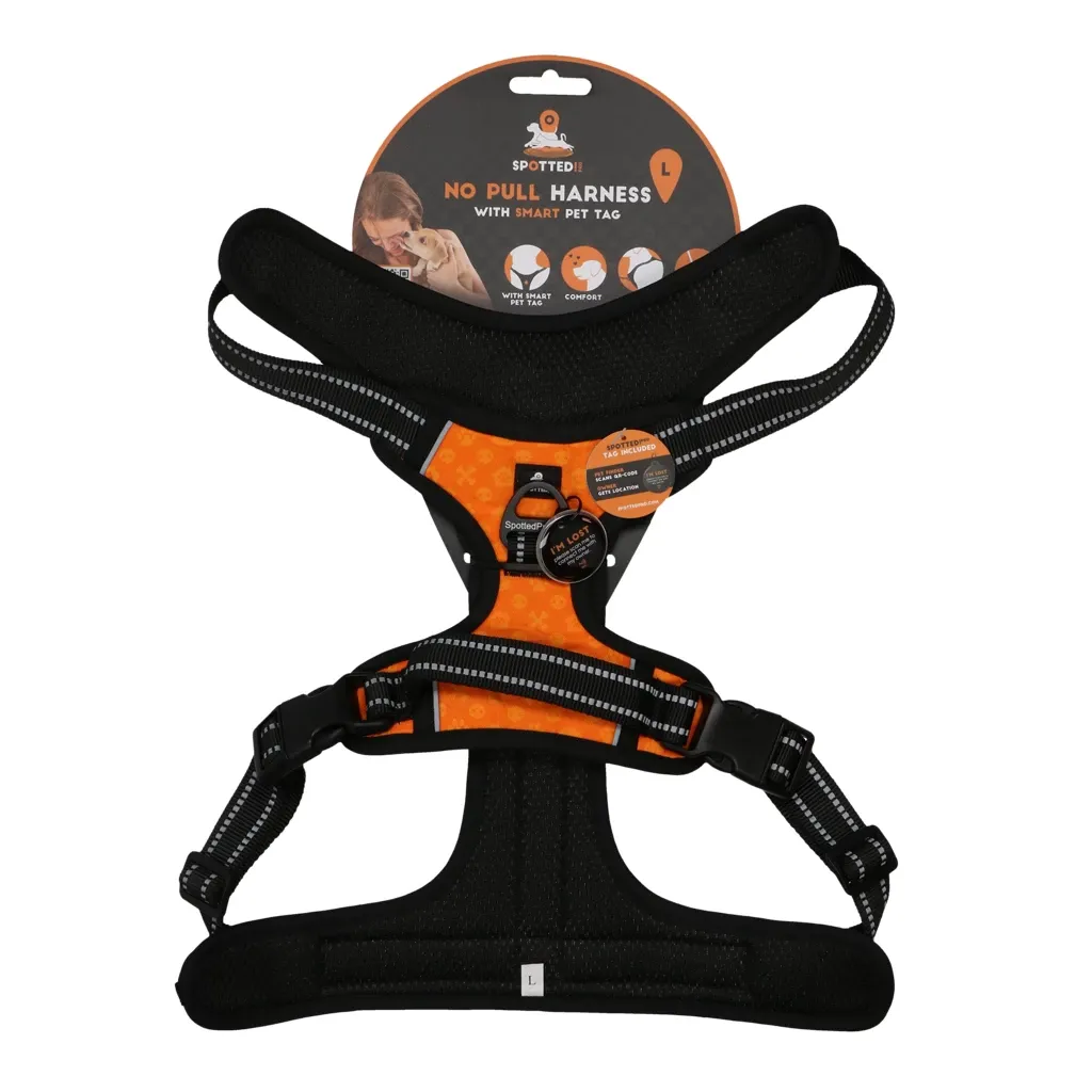 Spotted! Pro No Pull Harnas Orange L – Hundegeschirr – Anti-Zug