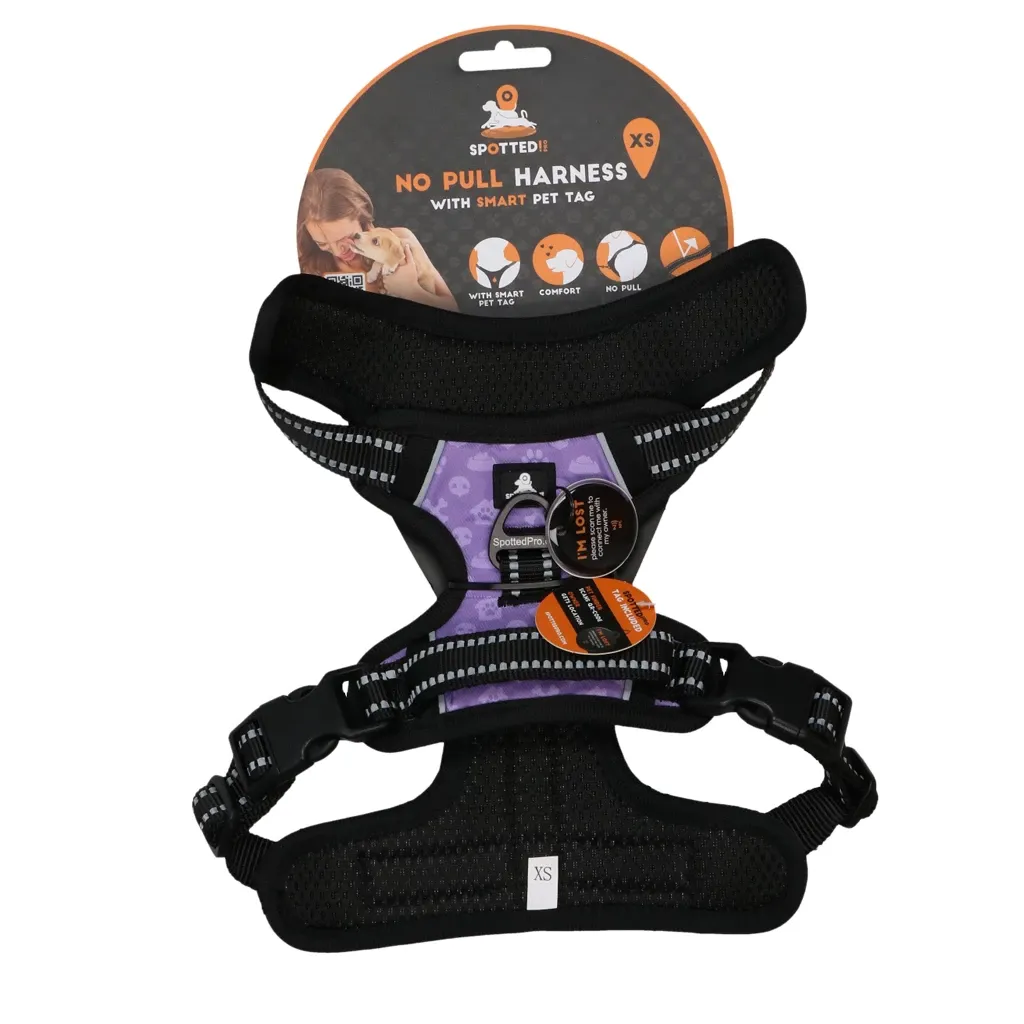 Spotted! Pro No Pull Harnas Lila XS – Hundegeschirr – Anti-Zug