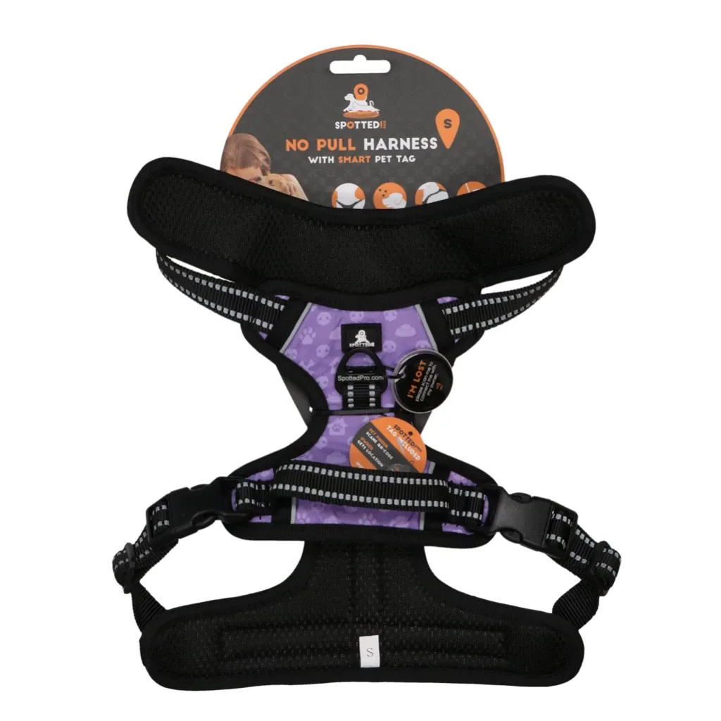 Spotted! Pro No Pull Harnas Lila S – Hundegeschirr – Anti-Zug