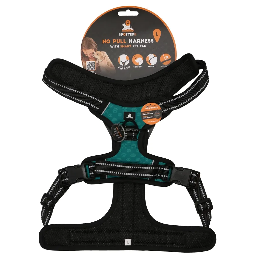 Spotted! Pro No Pull Harnas Grün L – Hundegeschirr – Anti-Zieh