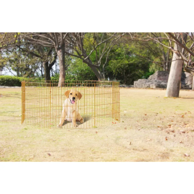 Pawise Dog Play Pen S – Welpenauslauf - Kleintiergehege – Mobil – 8 Paneele