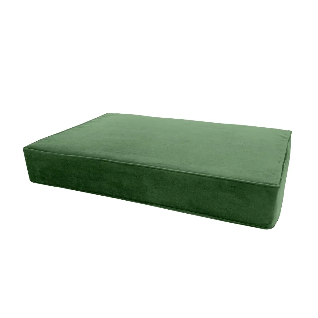 Madison Orthopädisches Hundebett Velvet Grün S – Memory Foam
