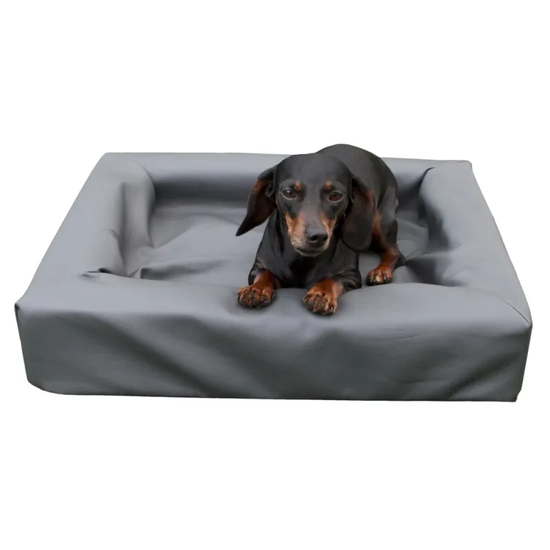Lounge Hundebett L (85 x 100 cm) – Wasserdicht – PU Leder