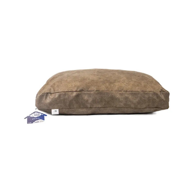 Let's Sleep Plush Pillow Hundebett M Taupe – Schaumstoffflocken