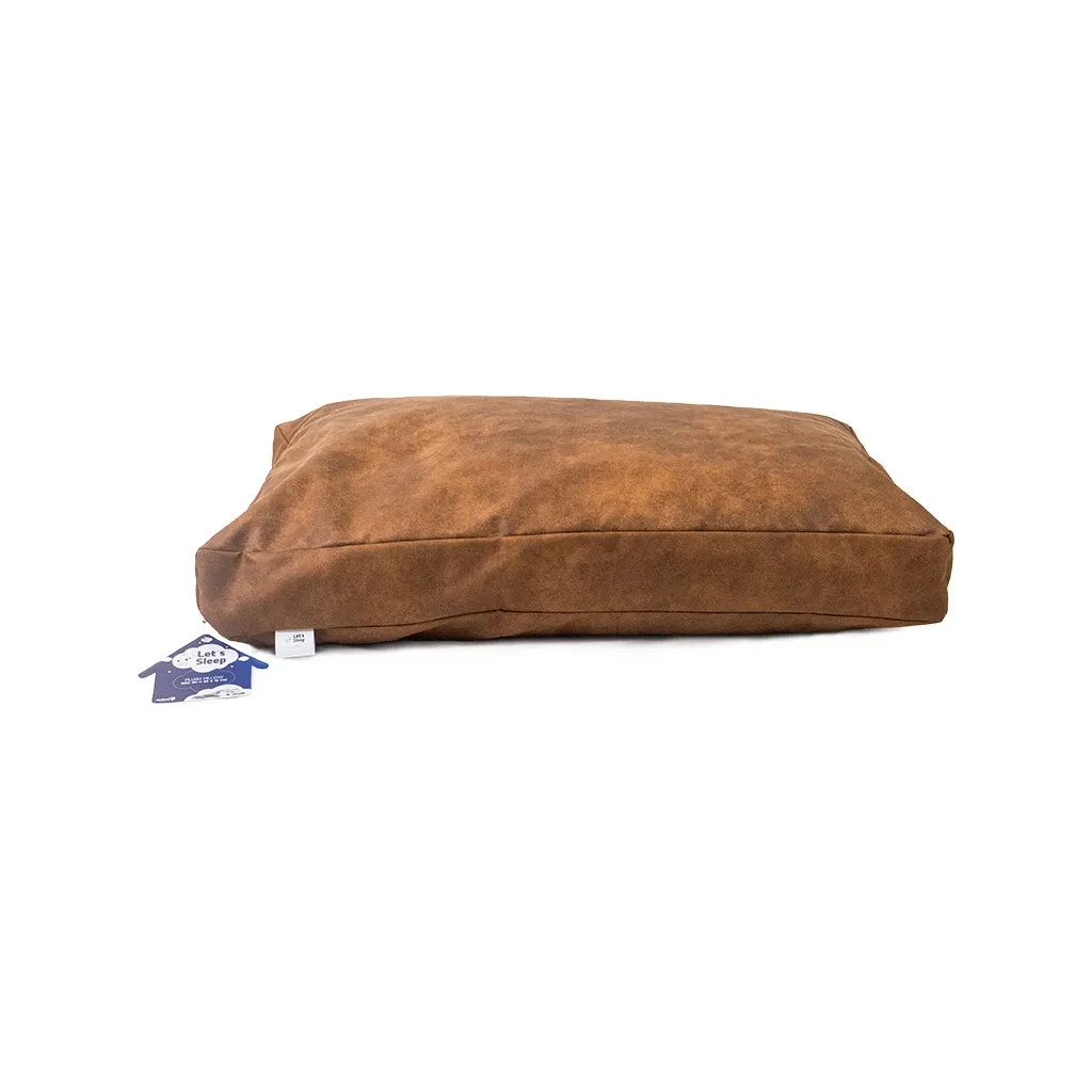 Let's Sleep Plush Pillow Hundebett L Cognac – Schaumstoffflocken
