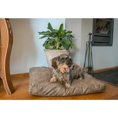 Let's Sleep Plush Pillow Hundebett L Cognac – Schaumstoffflocken