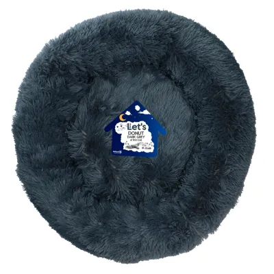 Let's Sleep Donut Dunkelgrau XXL – Hundebett – Katzenbett – Fluffy Let's Sleep Donut Dunkelgrau XXL – Hundebett – Katzenbett – Fluffy