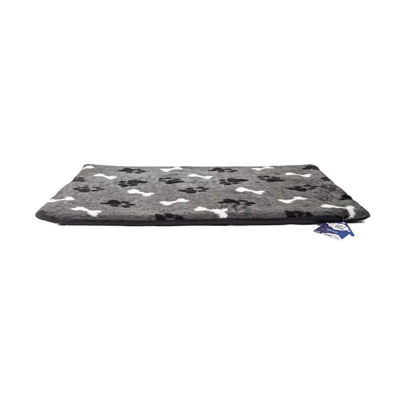 Let's Sleep Fluffy Floor Plüschkissen L Anthrazit – Hundebox