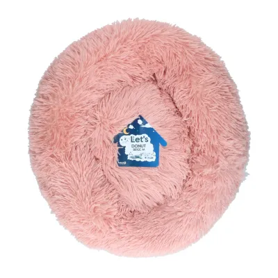 Let's Sleep Donut Rosa M – Hundebett – Katzenbett – Fluffy